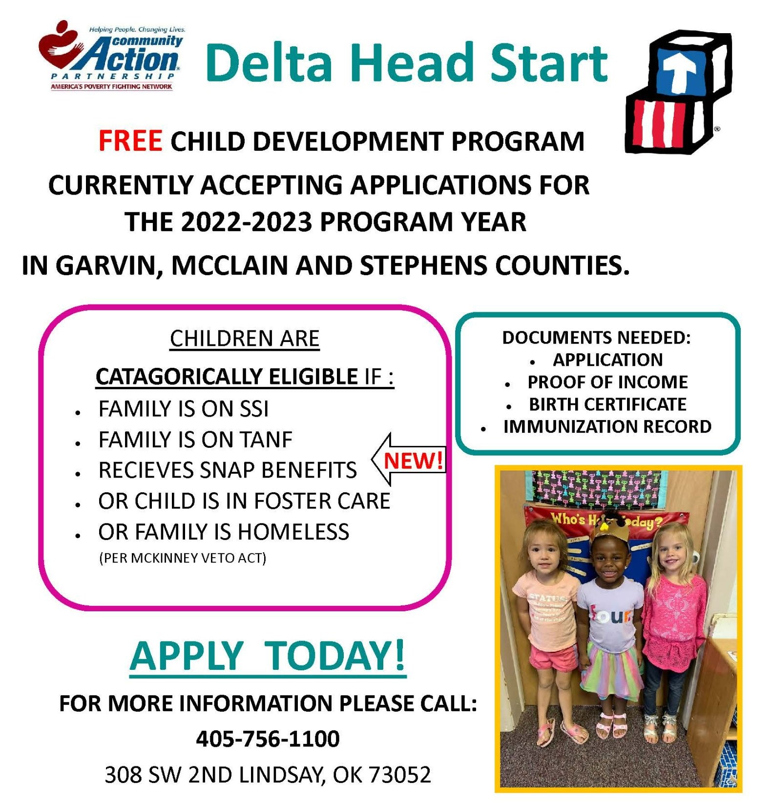 Apply for head start delta head start
